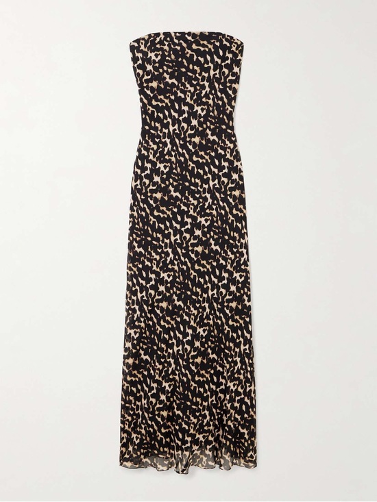 STAUD Dresses & Skirts - STAUD Cassie Strapless Silk Maxi Dress